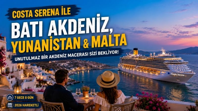 Costa Serena İle Batı Akdeniz, Yunanistan &Malta Kurban Bayramı Özel