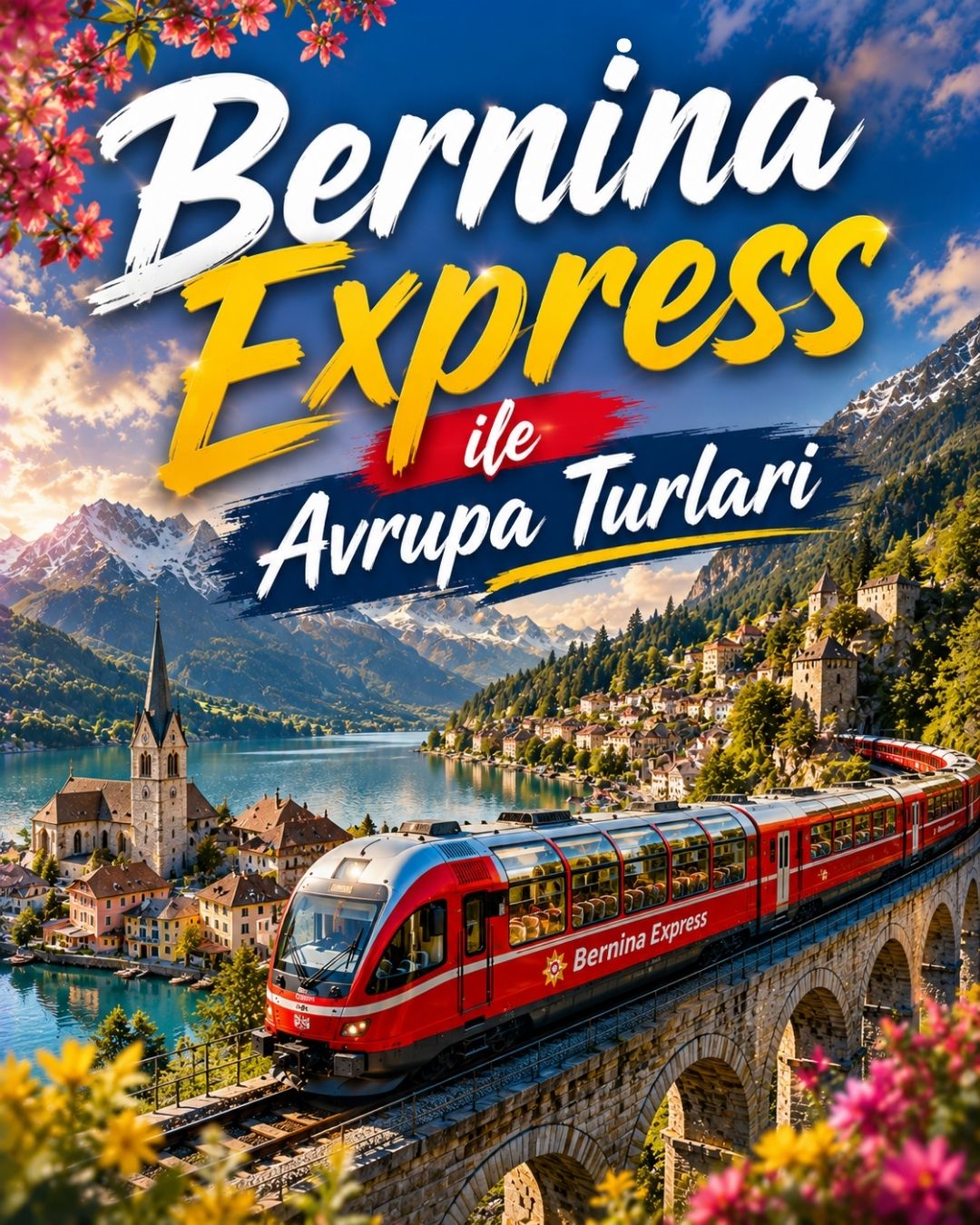 İzmir Hareketli Bernina Express ile Avrupa Turları: Alpler Rotası