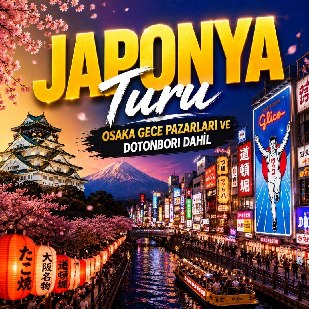 Japonya Turu Osaka Gece Pazarları ve Dotonbori Dahil