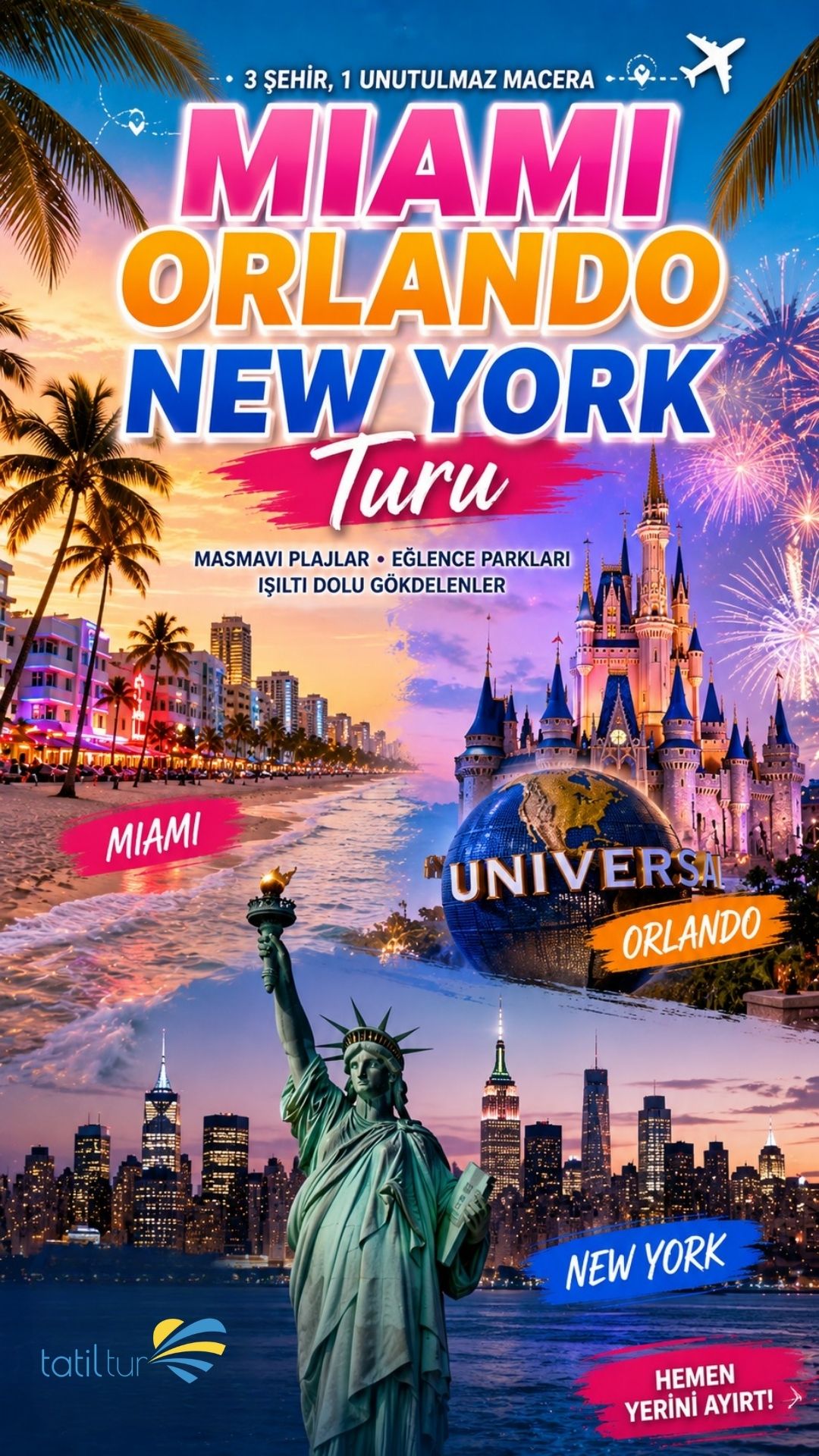 Miami Orlando New York Turu