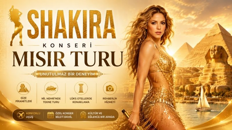 Shakira Konseri  Bilet Dahil Mısır Turu